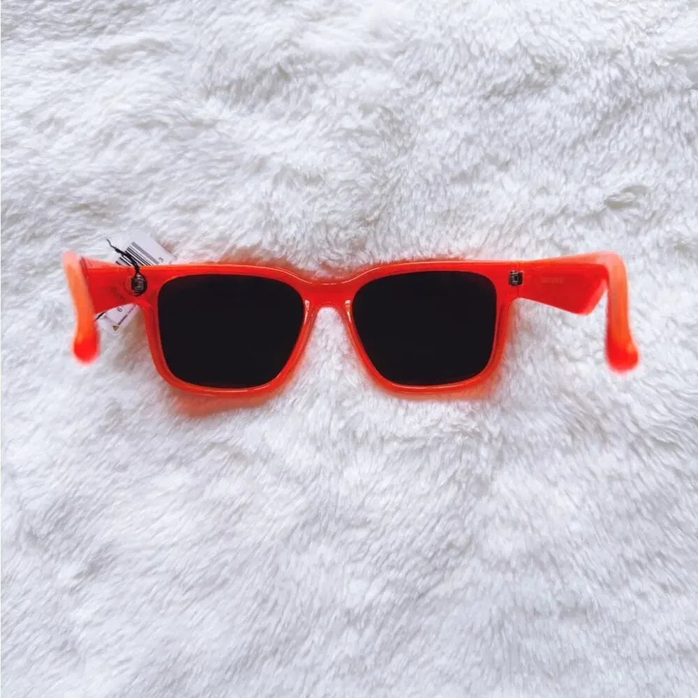 Cedric Bright Orange Mirrored Sunglasses